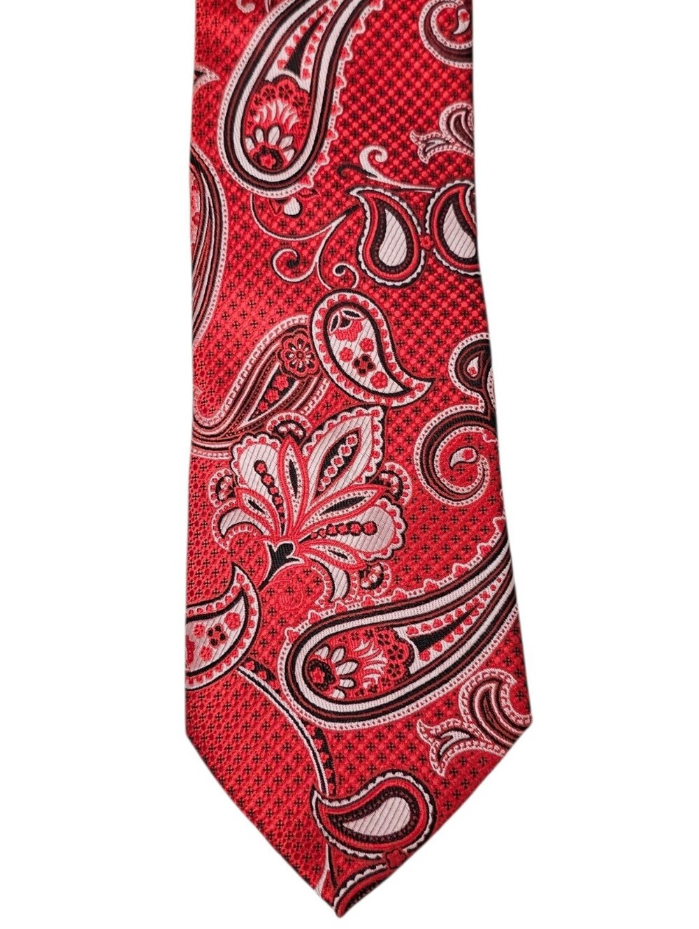 Stacy Adams Men's Red Bandana Print Microfiber Tie